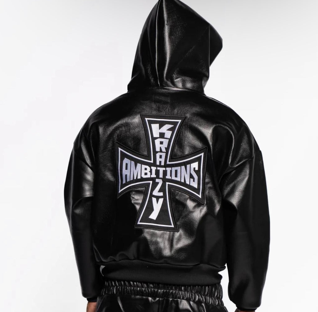 Krazy Ambition Leather Crop Jacket