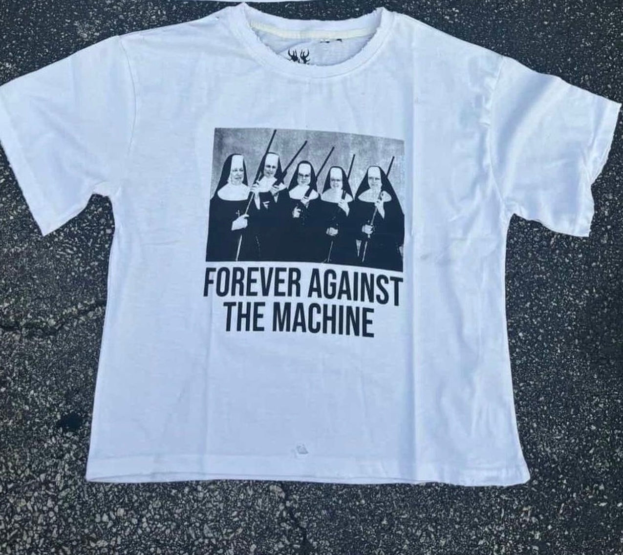 Forever Hungry Nun Rockstar Cut Tee